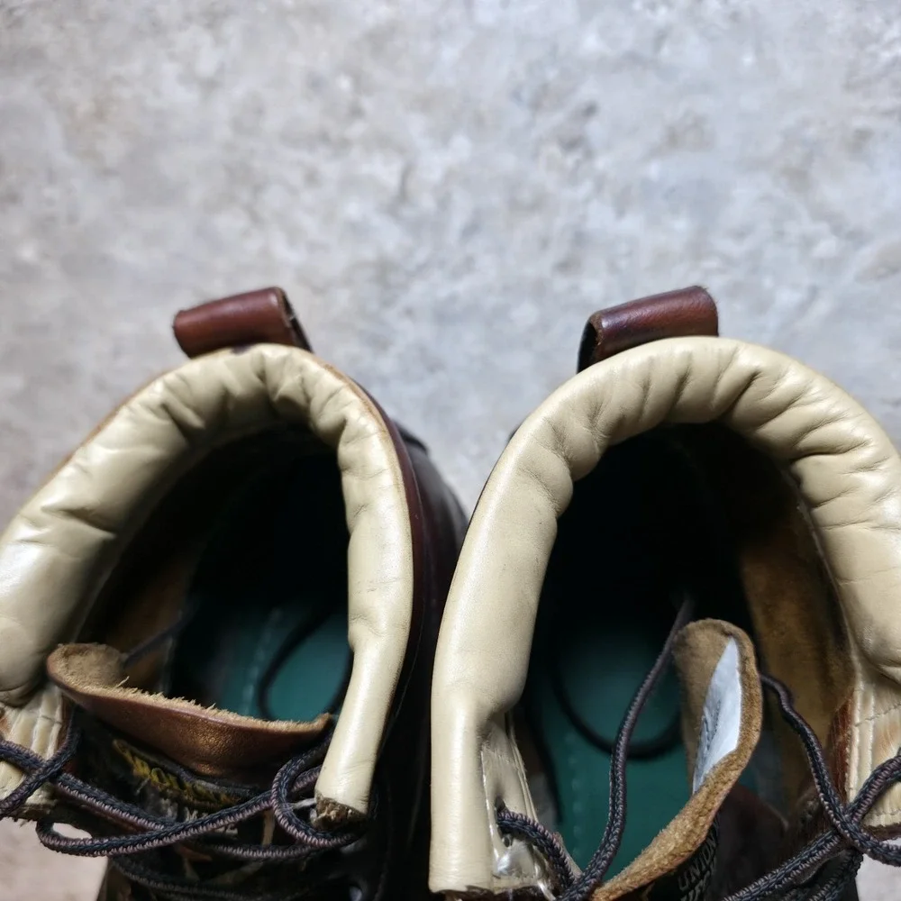 Vintage Carolina Boots Union Made USA Dark Cherry‎ Leather #CA7003 Size: 10.5 2E